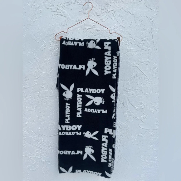 Vintage Playboy bunny fleece throw blanket 49 by 61 - Picture 1 of 8